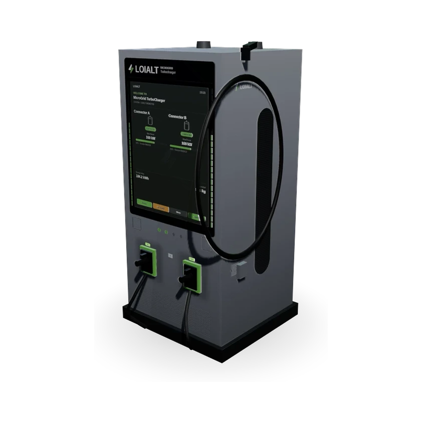 Cargador Microgrid Turbocharger 320 con marca Loialt Energy